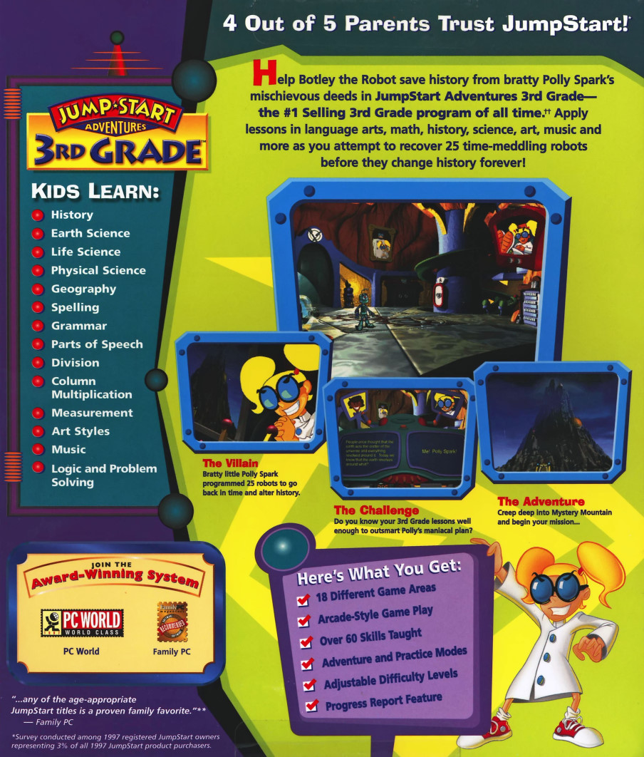 JumpStart Adventures 3rd Grade: Mystery Mountain — box-2D-back (WOR)