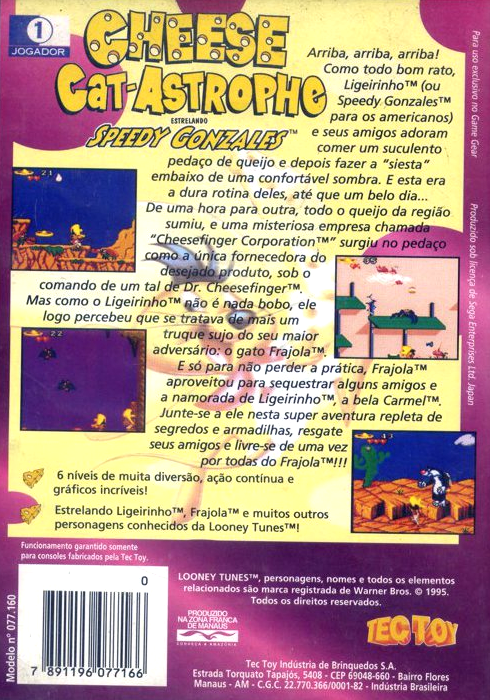 Cheese Cat-astrophe Starring Speedy Gonzales — box-2D-back (BR)