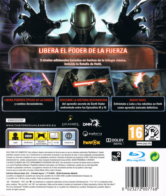 Star Wars - Le Pouvoir De La Force - Ultimate Sith Edition — box-2D-back (SP)