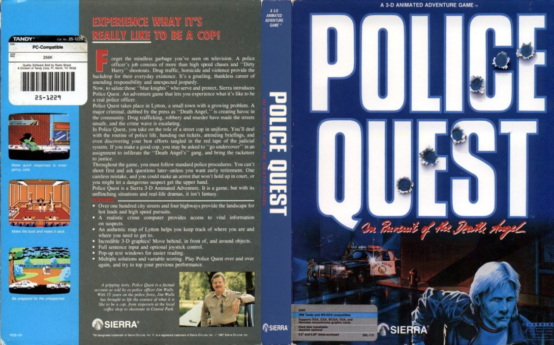 Police Quest - In Pursuit of the Death Angel — box-texture (US)
