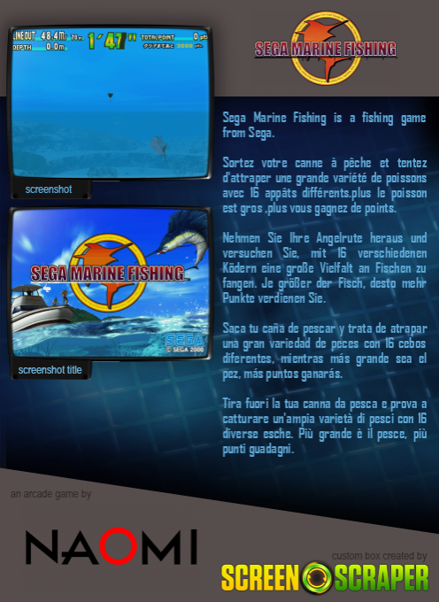 Sega Marine Fishing — box-2D-back (SS)