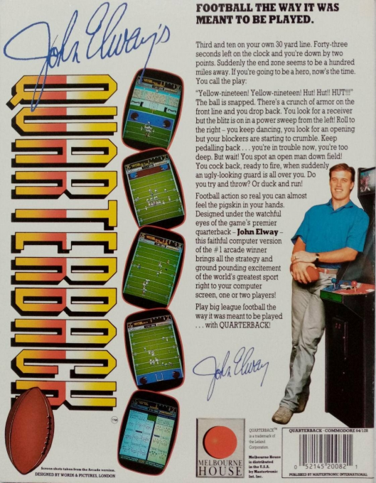John Elway's Quarterback — box-2D-back (US)
