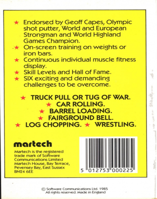 Geoff Capes Strong Man — box-2D-back (EU)