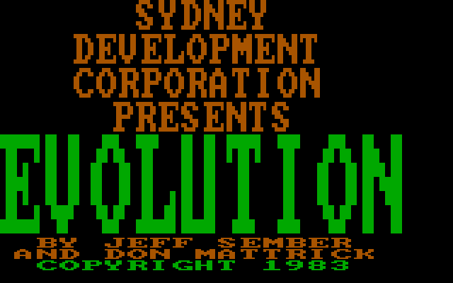 Evolution — sstitle (TW)
