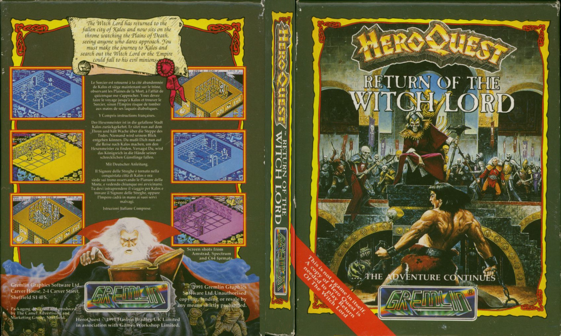 Hero Quest : Return of the Witchlord — box-texture (EU)