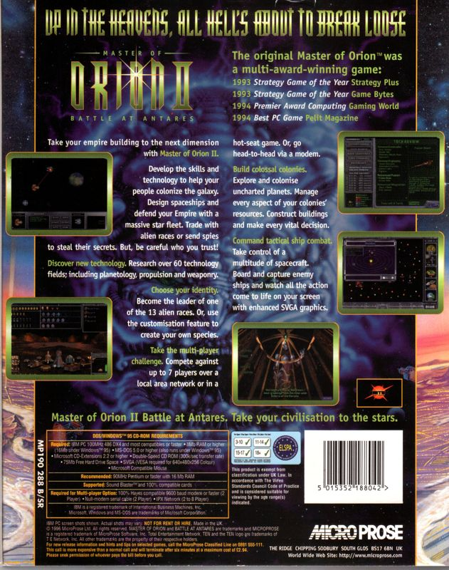 Master Of Orion 2 - Battle At Antares — box-2D-back (EU)