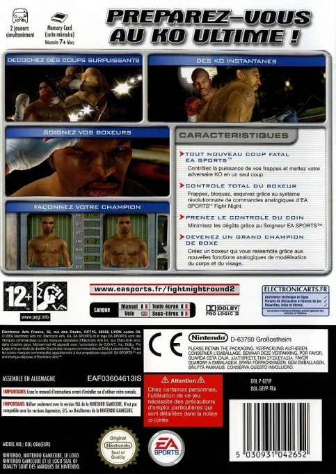 Fight Night Round 2 — box-2D-back (FR)