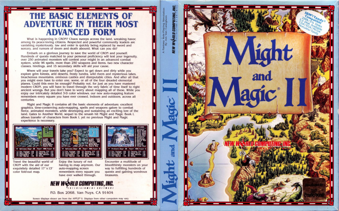 Might And Magic 2 - Gates To Another World — box-texture (US)
