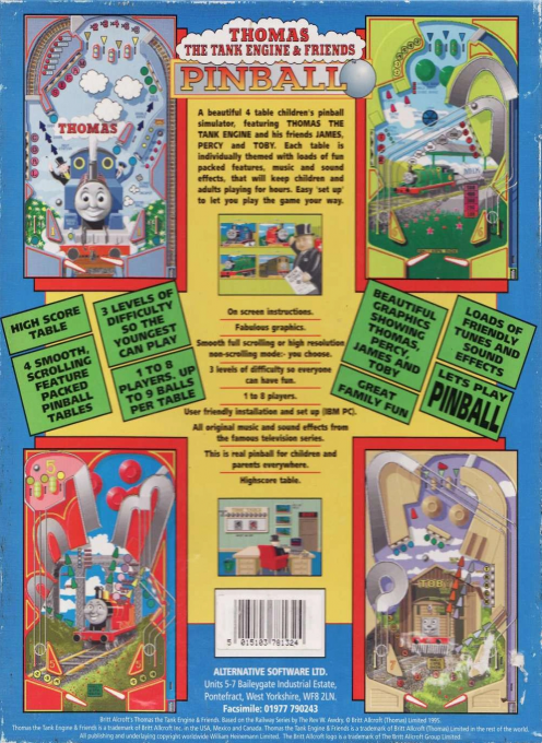 Thomas the Tank Engine & Friends - Pinball — box-2D-back (EU)