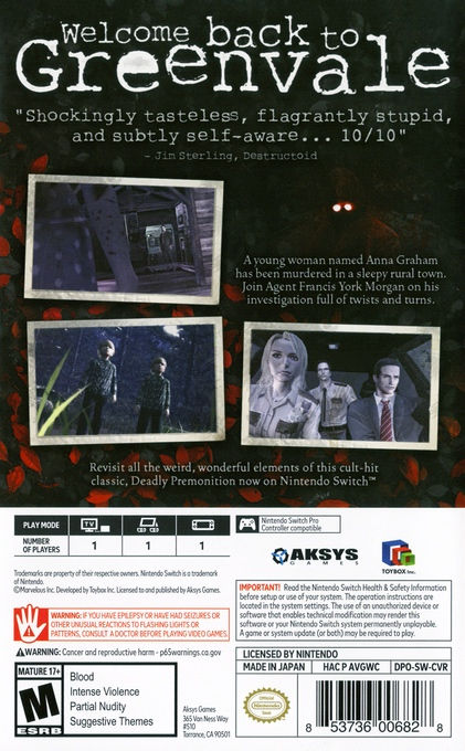 Deadly Premonition Origins — box-2D-back (US)
