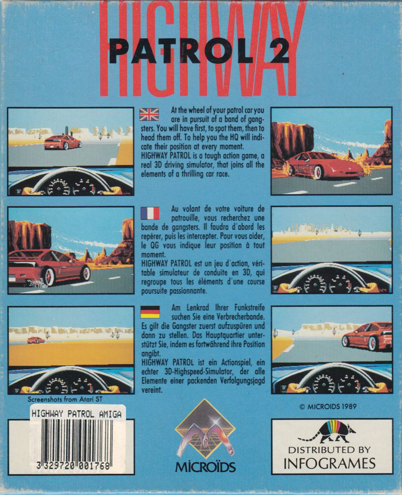 Highway Patrol 2 — box-2D-back (WOR)