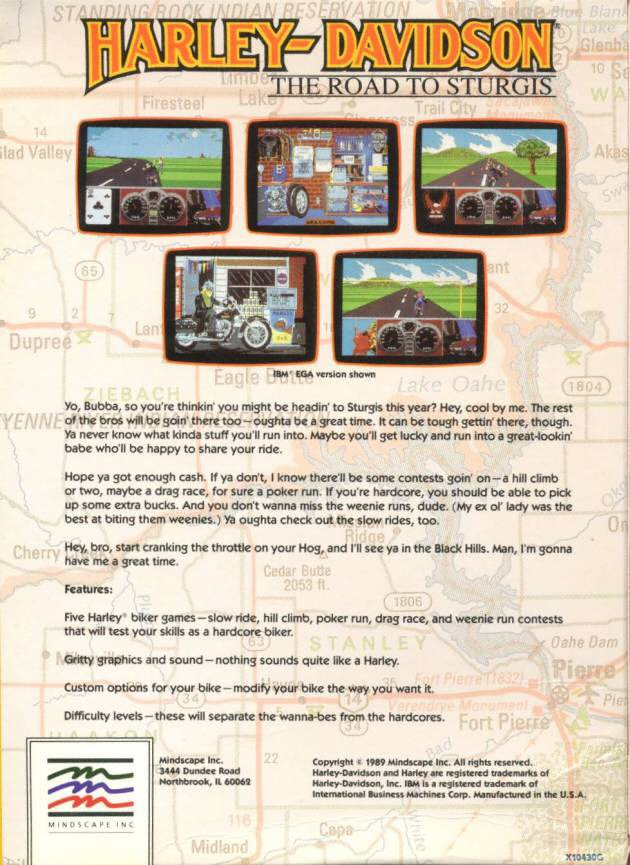 Harley-Davidson - The Road to Sturgis — box-2D-back (WOR)