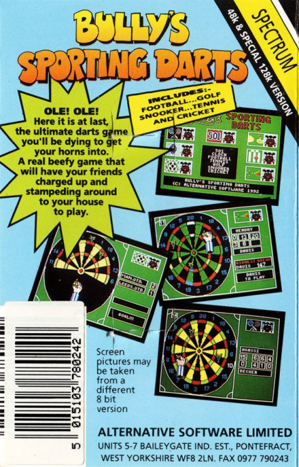 Bully's Sporting Darts — box-2D-back (EU)
