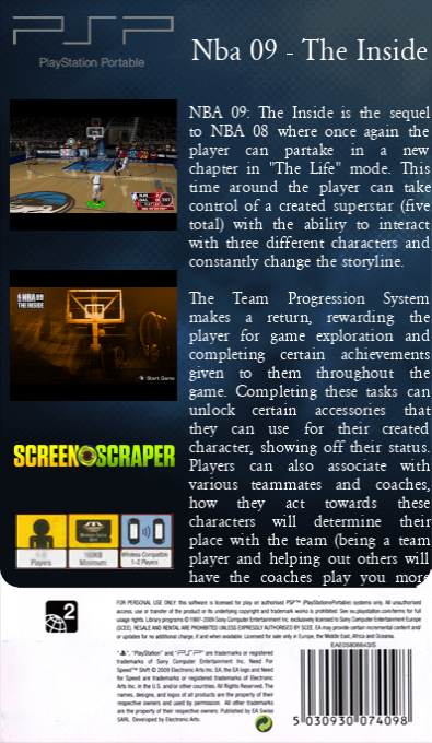 NBA 09 - The Inside — box-2D-back (SS)
