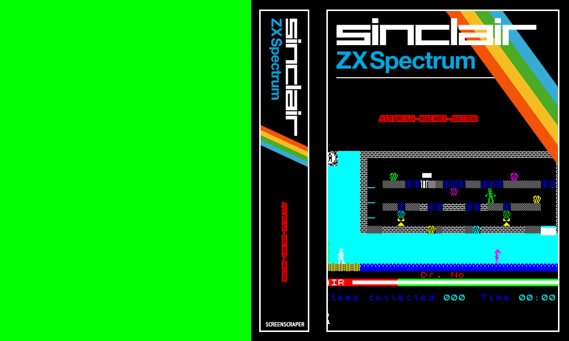 Jet Set Willy 64 - Manic Miner - James Bond — box-texture (SS)