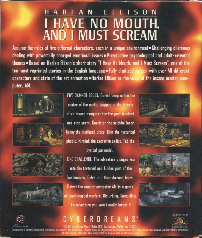 I Have No Mouth And I Must Scream — box-2D-back (US)