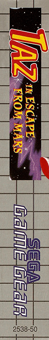 Taz In Escape From Mars — box-2D-side (EU)
