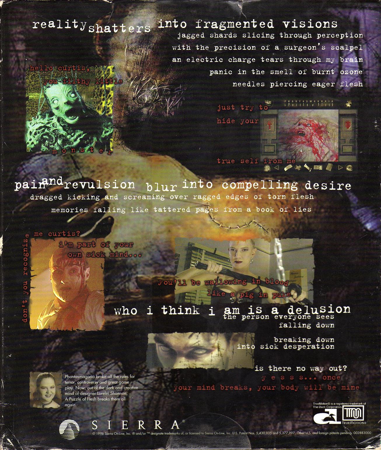 Phantasmagoria 2: A Puzzle of Flesh — box-2D-back (WOR)