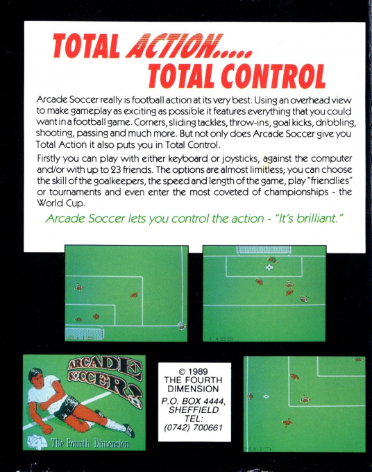 Arcade Soccer! — box-2D-back (WOR)
