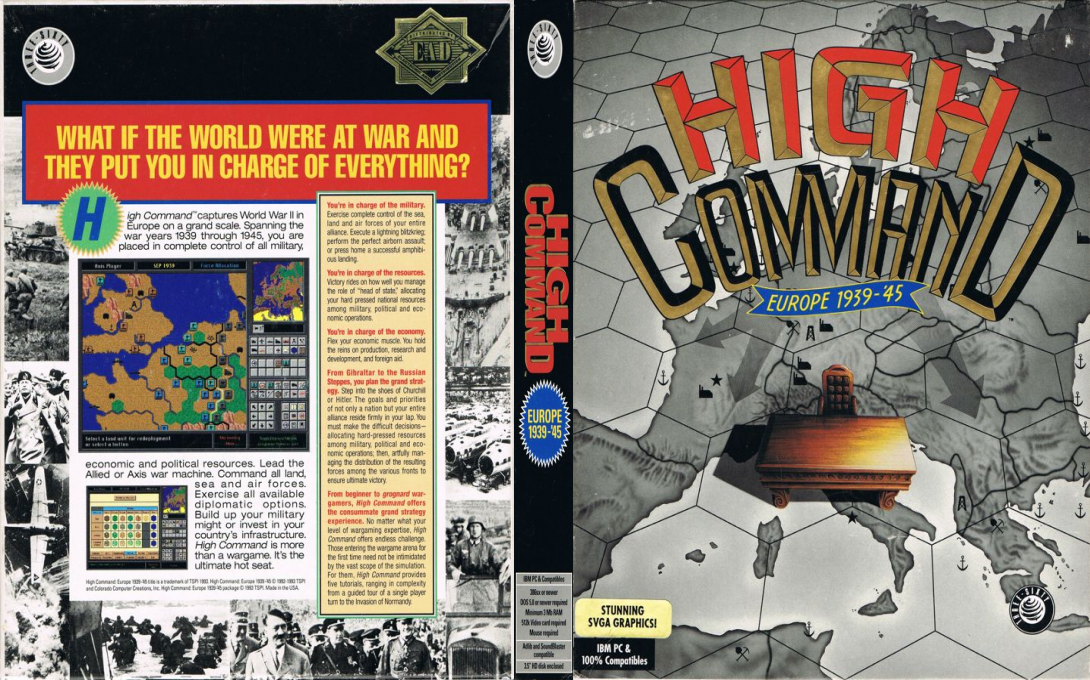 High Command - Europe 1939-45 — box-texture (US)