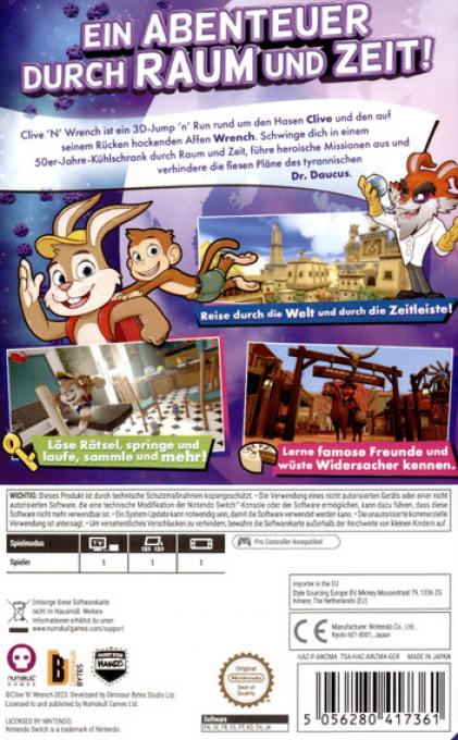 Clive 'N' Wrench — box-2D-back (DE)