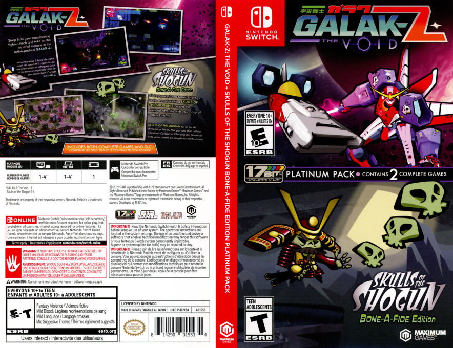 Galak-Z The Void & Skulls of the Shogun Bone a Fide Platinum Pack — box-texture (US)