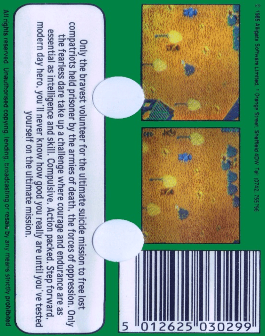 Who Dares Wins 2 — box-2D-back (EU)