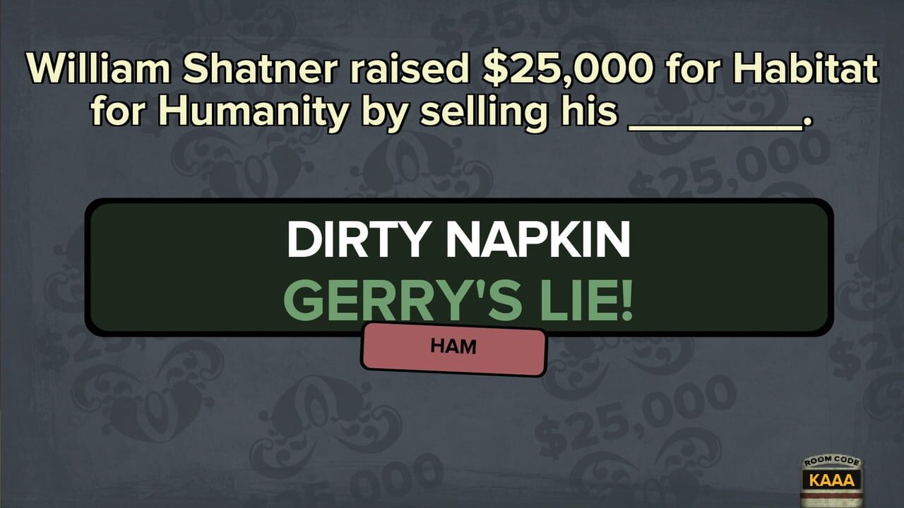 Fibbage - The Hilarious Bluffing Party Game — screenshot (WOR)