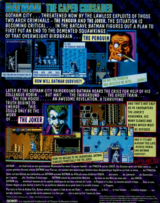 Batman : The Caped Crusader — box-2D-back (EU)