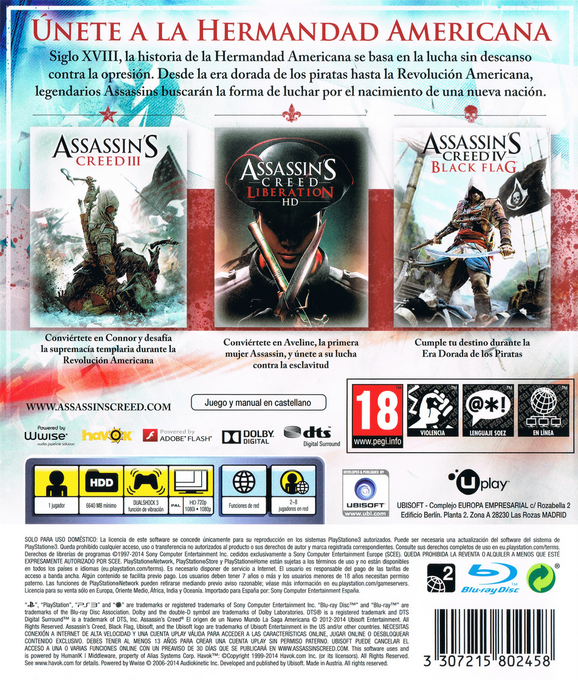 Assassin's Creed - Birth of a New World - The American Saga — box-2D-back (SP)