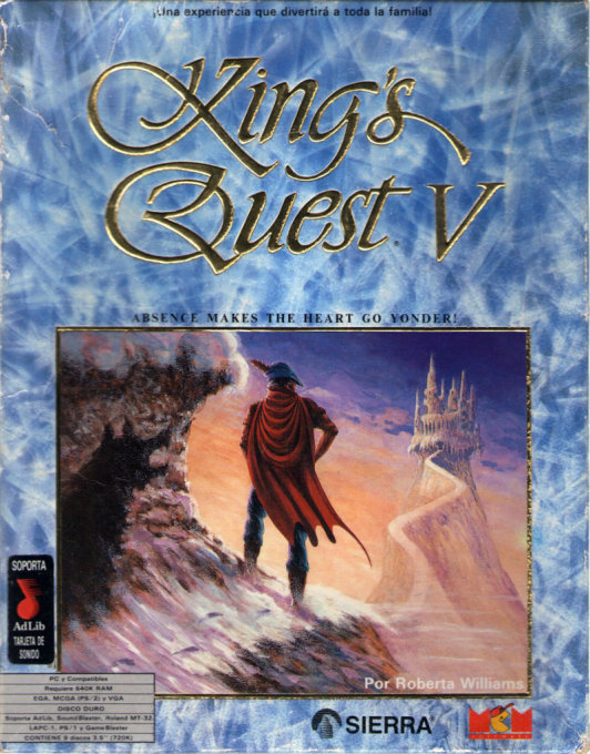 King's Quest 5 - Absence Makes The Heart Go Yonder — box-2D (SP)