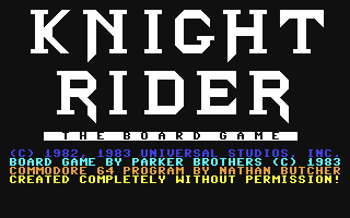 Knight Rider - The Board Game — sstitle (WOR)