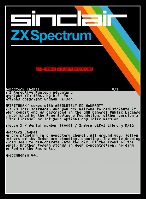 ZxZvm - SpiritWrak - An Interactive Fantasy Adventure box art