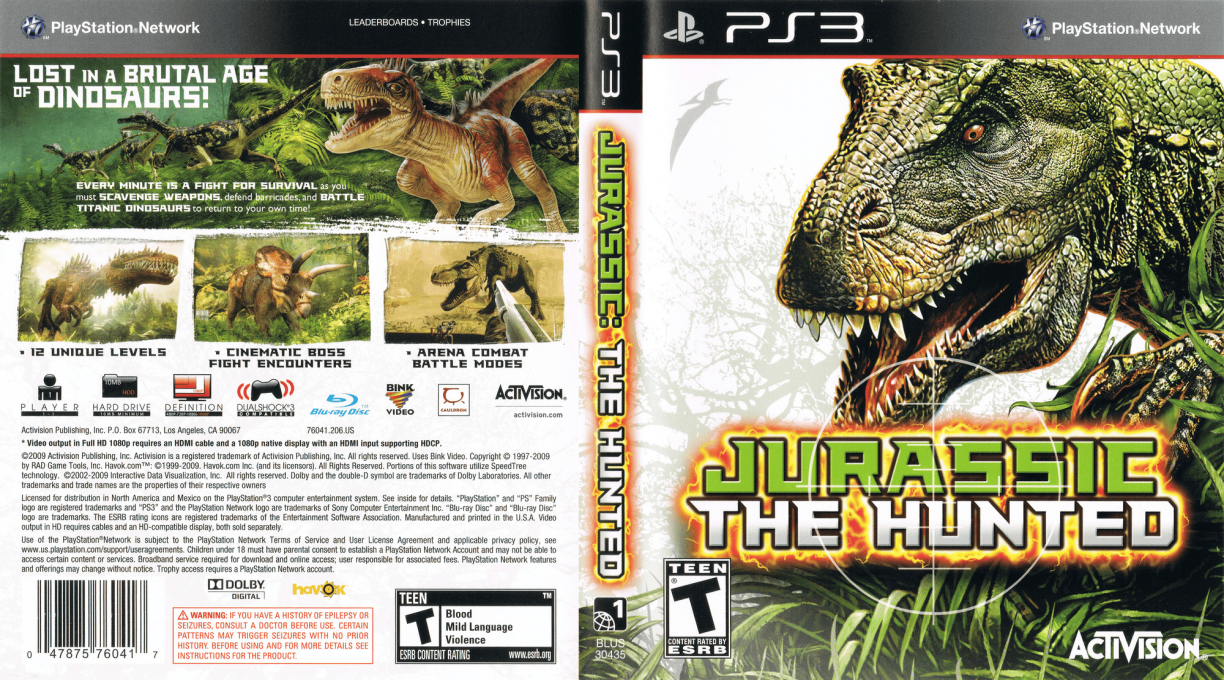 Jurassic - The Hunted — box-texture (US)