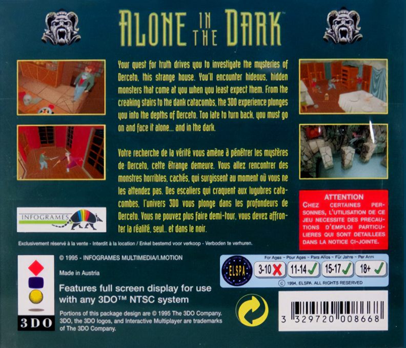 Alone in the Dark — box-2D-back (EU)