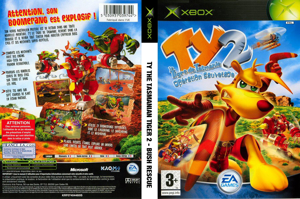 Ty The Tasmanian Tiger 2 - Bush Rescue — box-texture (FR)