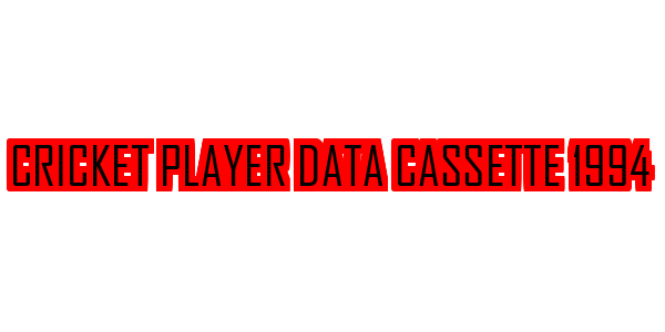 Cricket Player Data Cassette 1994 — wheel-hd (SS)