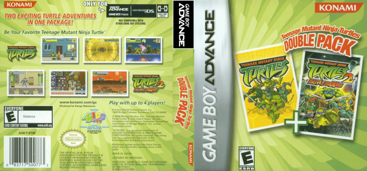Teenage Mutant Ninja Turtles Double Pack — box-texture (US)