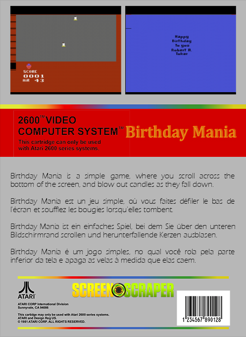 Birthday Mania — box-2D-back (SS)