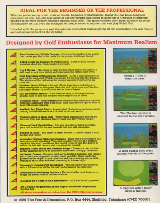 Holed Out Extra Courses 1 — box-2D-back (WOR)