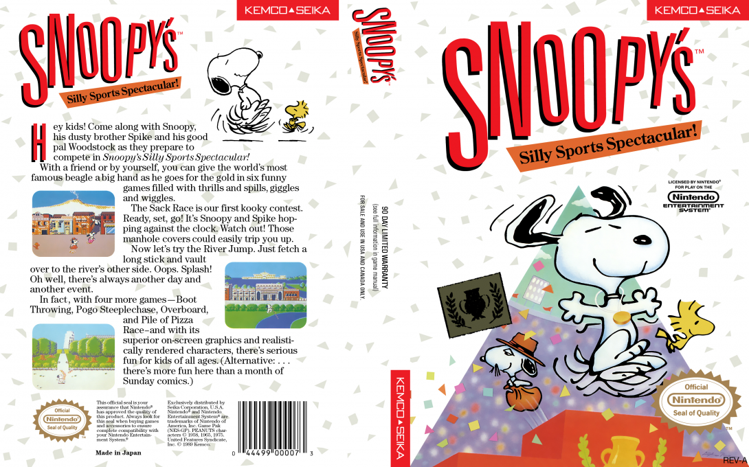 Snoopy's Silly Sports Spectacular! — box-texture (US)