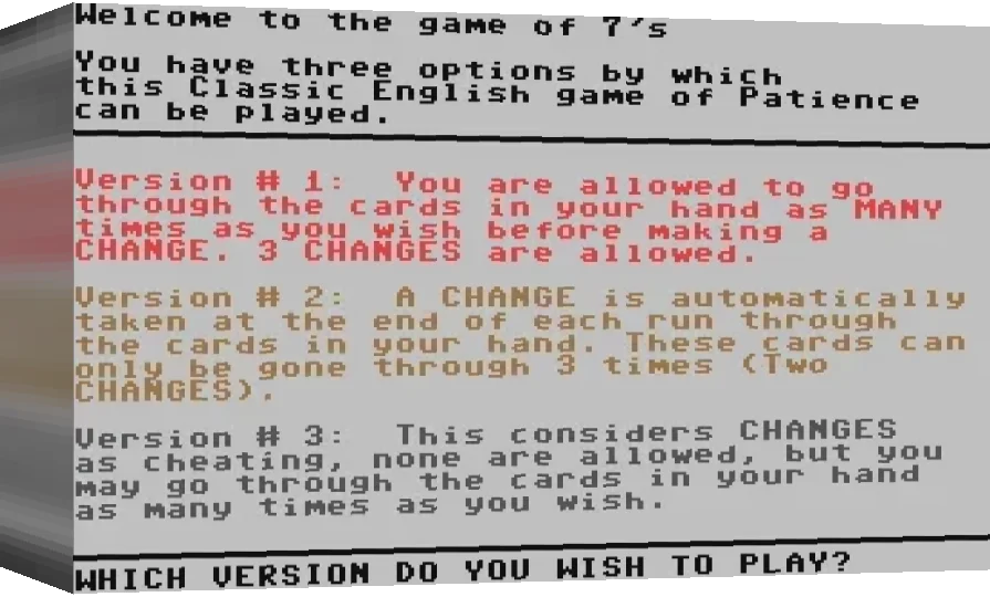 Patience - The Game Of 7's — box-3D (WOR)