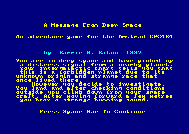 Message From Deep Space, A — sstitle (EU)