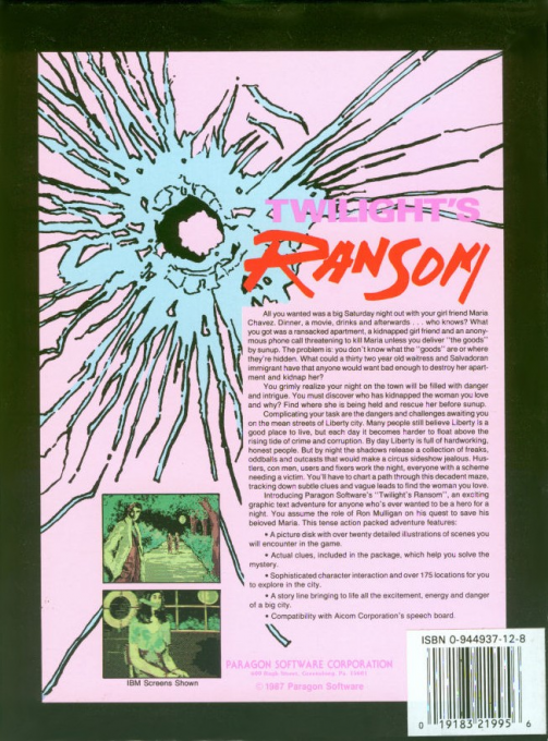 Twilight's Ransom — box-2D-back (US)