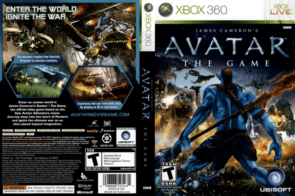 James Cameron's Avatar The Game — box-texture (US)