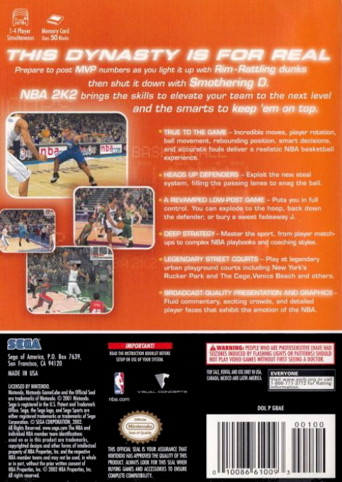 NBA 2K2 — box-2D-back (US)