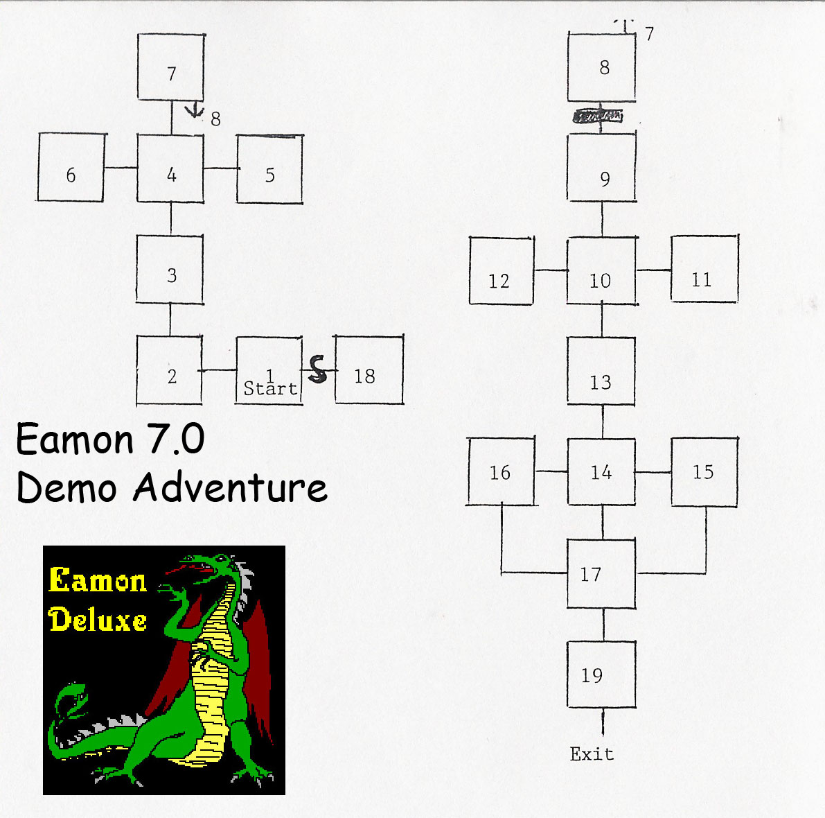 Eamon 162 - Eamon 7.0 Demo Adventure — maps