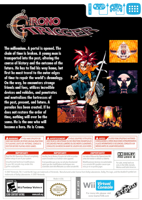Chrono Trigger — box-2D-back (US)