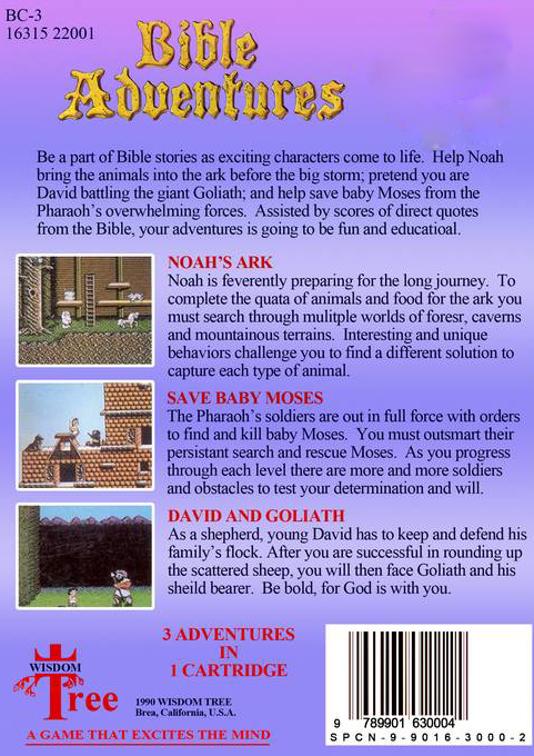 Bible Adventures — box-2D-back (US)