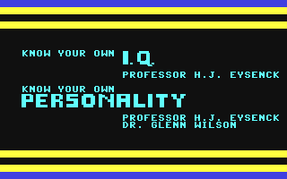 Know Your Own IQ & Personality — sstitle (EU)